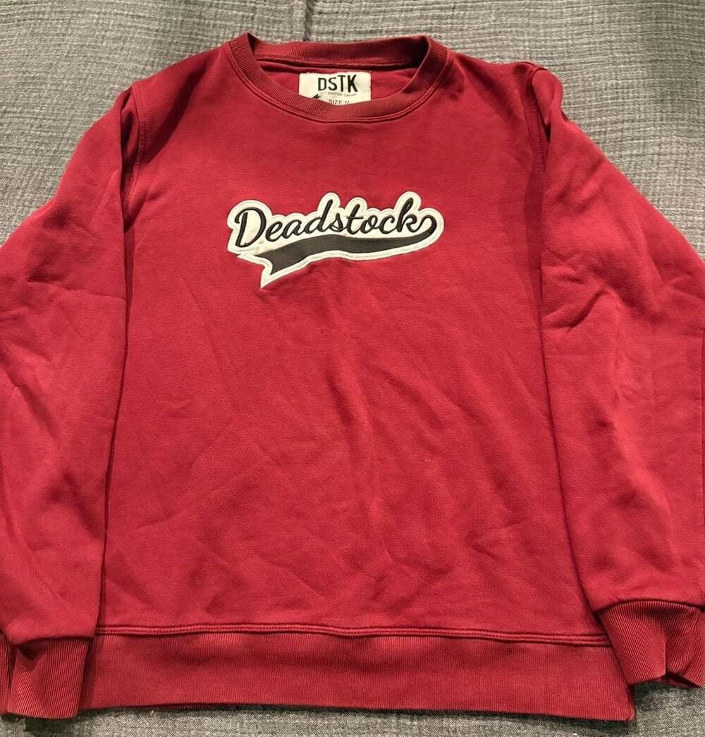 DSTK Deadstock Company Red Sweatshirt Size M
